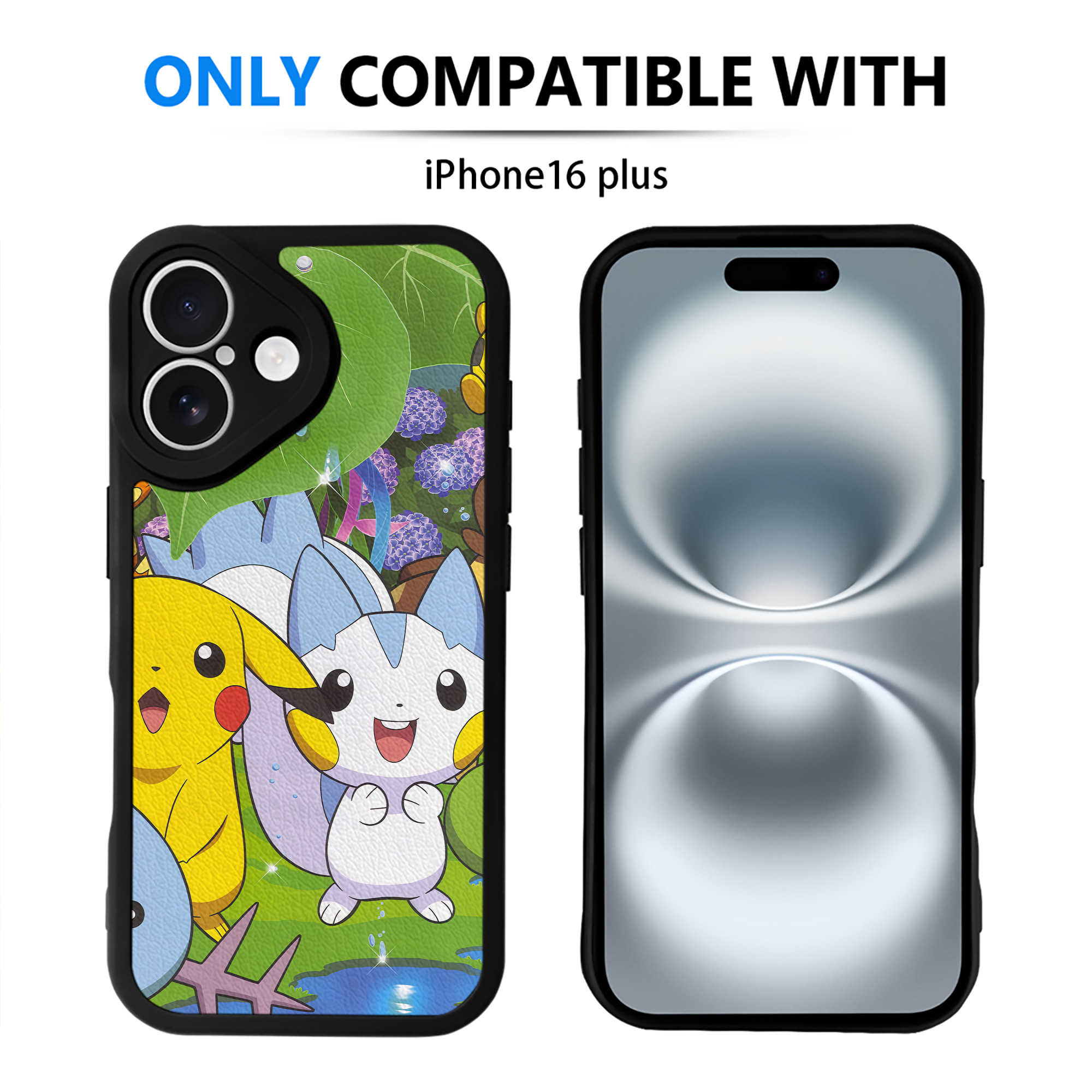 （画像用） ポケットモンスター Pokémon 【iPhone 16シリーズ対応】シリコンスマホケース（レザー調） 材質：シリコン
